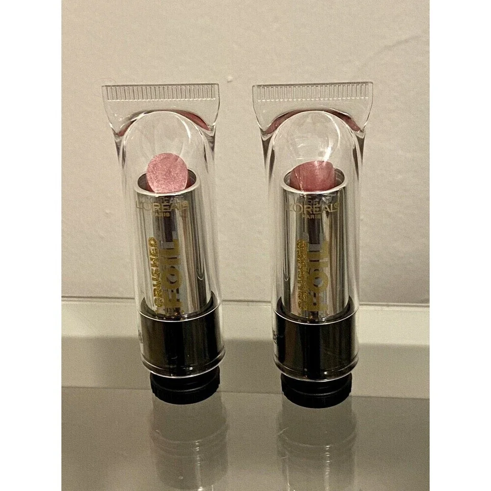 (2) L'Oreal Crushed Foil Lipstick 